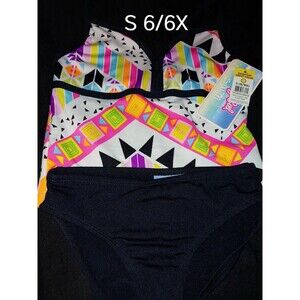 Candy Girl Tankini 2 Piece Swimsuit Set Size Small 6/6x